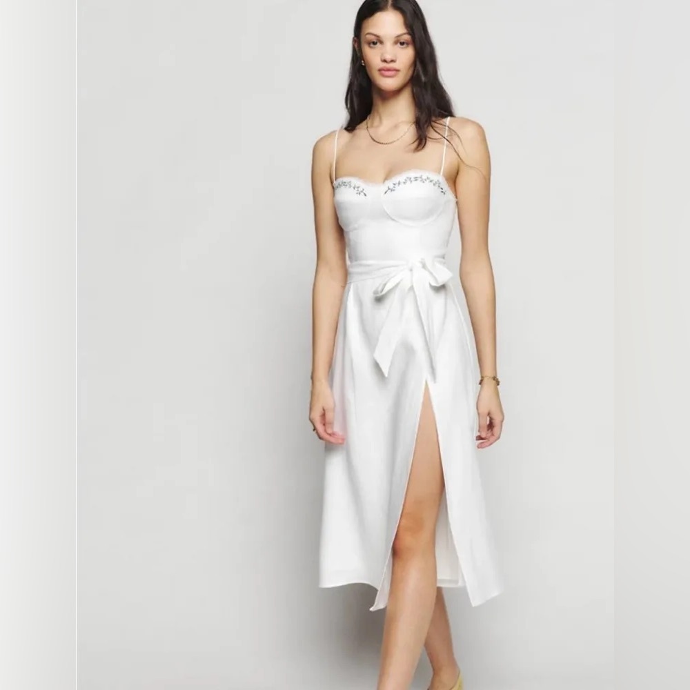 Reformation linen Kieryn Dress size 0